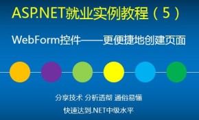 ASP.NET实例视频教程（5）WebForm控件——更便捷地创建页面
