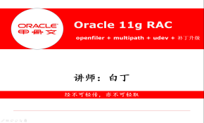 Oracle 11g RAC（openfiler +multipath +udev +补丁升级）