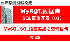 MySQL SQL语言实战之查询语句_MySQL数据库SQL语言开发与应用实战03