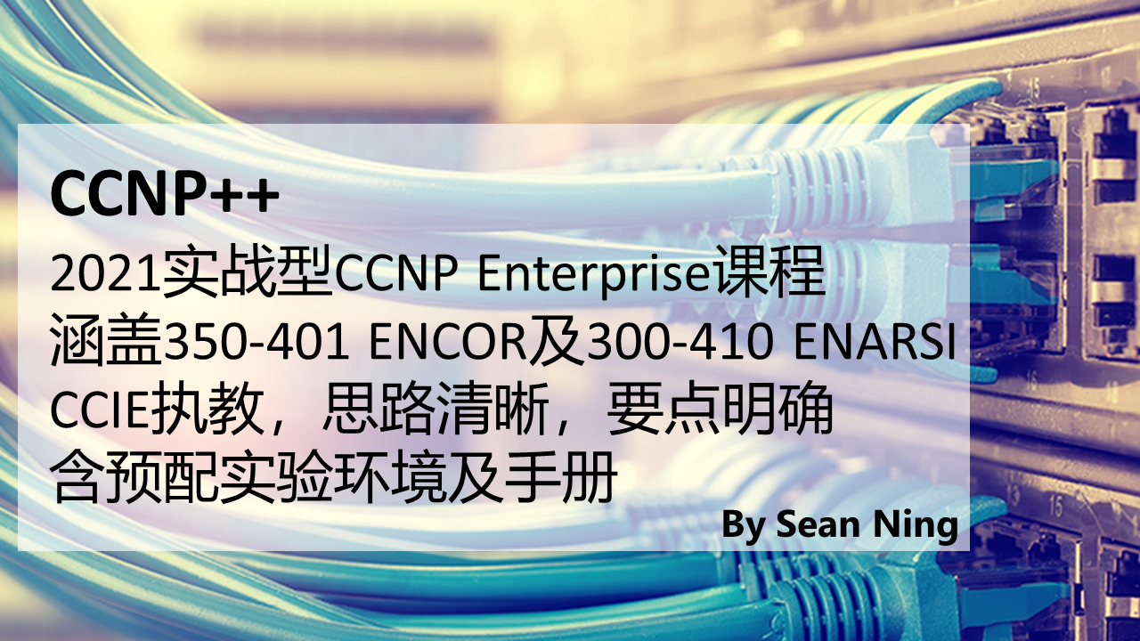 2021思科CCNP Enterprise实战型教程（提供实验环境及手册）